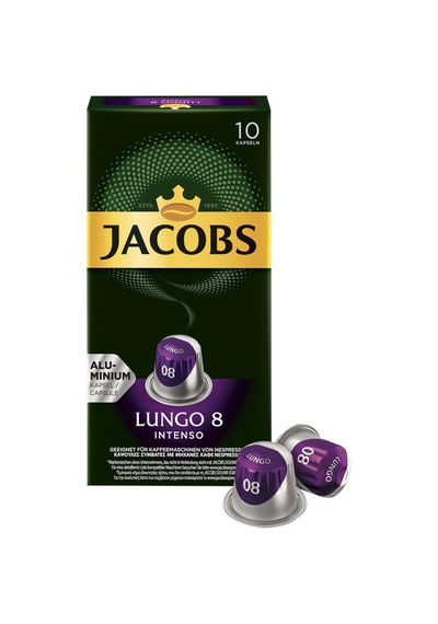 Jacobs Lungo Kapsül Kahve 10'lu 5,2 G Intense 8 Pratik Kahve 2'li Ekonomik Paket - 2 Adet Tarı