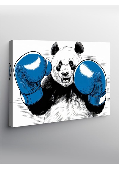 Kanvas Tablo Boks Eldivenli Panda 70cmx100cm
