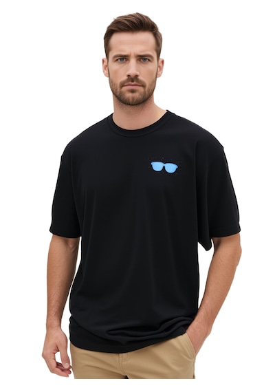 Ogc Gözlük Oversize Unisex T-shirt Siyah