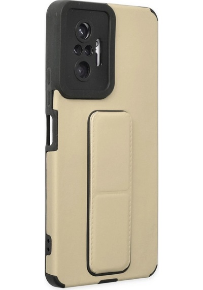 Uryport Xiaomi Redmi Note 10 Pro Kılıf Mega Standlı Silikon - Gold Çok Renkli