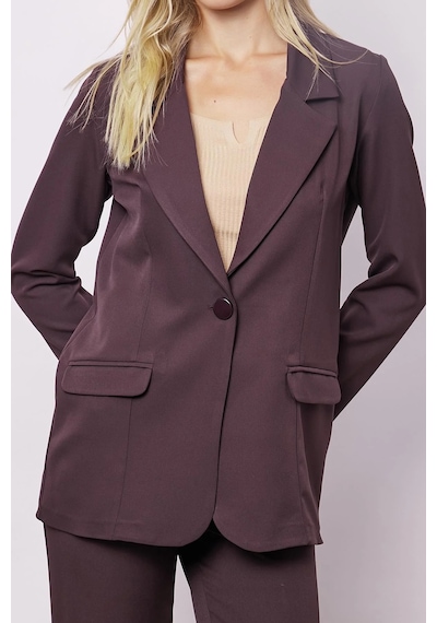 Kadın Yakalı Cep Kapaklı Uzun Kol Hafif Likralı Kumaş Oversize Blazer Ceket Pantolonu Jument 40075 -kahve Kahve Kadın Yakalı Cep Kapaklı Uzun Kol Hafif Likralı Kumaş Oversize Blazer Ceket Pantolonu Jument 40075 -kahve Kahve