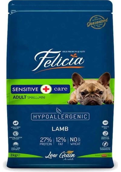 Felicia Az Tahıllı Kuzu Etli Small Mini Yetişkin Köpek Maması 2 x 3 KG