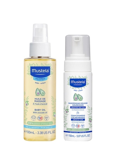 Mustela Bebek Masaj Yağı 100ml-yenidoğan Köpük Şampuan 150ml