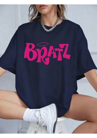 Noıssey Urban Pop Graphic Kadın Tişört Koleksiyonukod 5099 Lacivert
