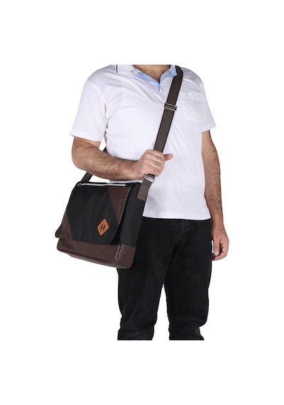 Strong Bag Strong 15.6 Inch Laptop Bölmeli Omuz Askılı Postacı Çantası Kft03 Siyah