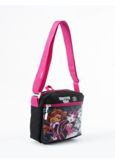 Trg Polo Monsterhigh Draculaura Çocuk Omuz Çantası 3 Bölmeli Su Geçirmez Kumaş 21 16 6 Cm Siyah - Siyah