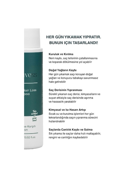 Louvess Dökülme Karşıtı Keratin Çinko ve Provitamin B5 ile Güçlendirilmiş Şampuan 400 ML