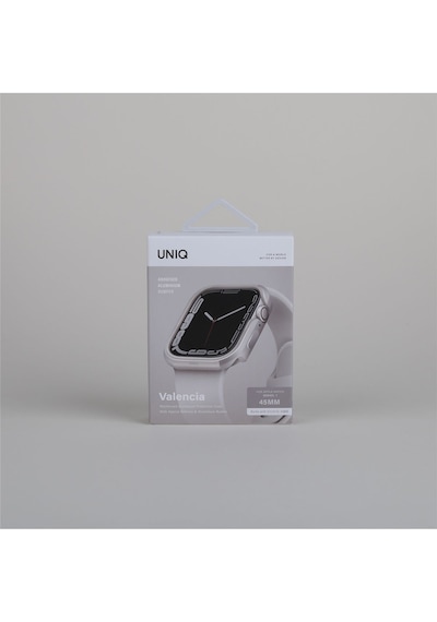 Apple Uyumlu  Watch 45mm Kasa Koruyucu Metalik Görünüm Valencia Serisi Camlı Kasa