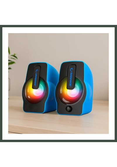 Bezos Usb Rgb Işıklı 1+1 6w Multimedya Hoparlör Seti Nhr