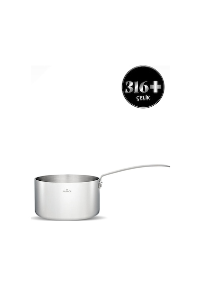 Karaca  Powersteel 3Ply 316+ İndüksiyon Tabanlı Çelik Petekli Mini Sütlük/Sosluk 10 Cm