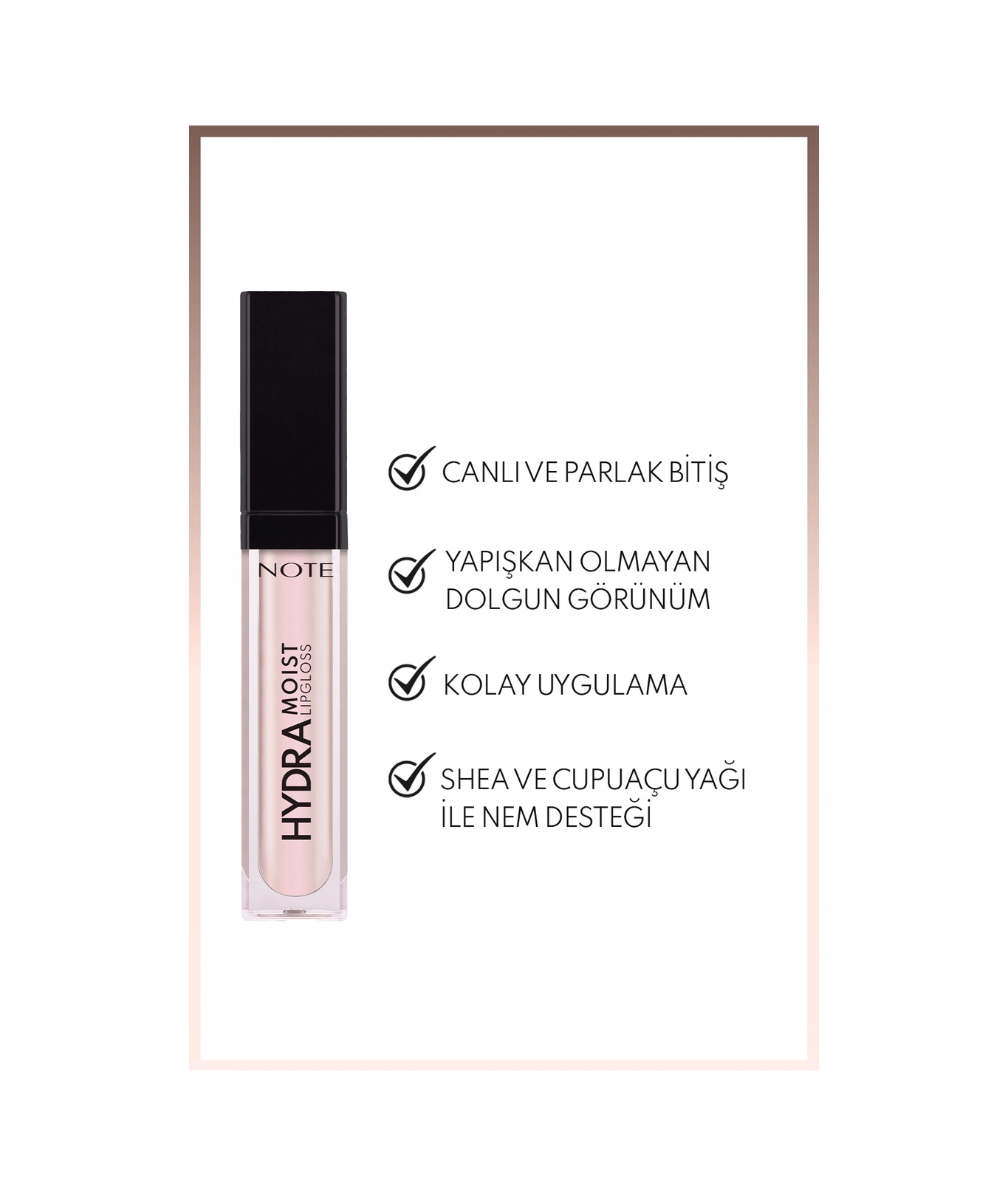 Note Cosmetics Hydramoist Lipgloss Nemlendirici Dudak Parlatıcısı - 11 Only You - Işıltılı 0