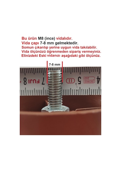 Armut Plastik Baza Mobilya Koltuk Ayağı 6 Ad. Siyah 12cm M8 Vida