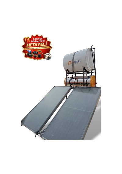 Solar Krom Basınçlı 2 Kollektörlü Güneş Enerjili Su Isıtma Sistemi Kapalı Devre Basınçlı