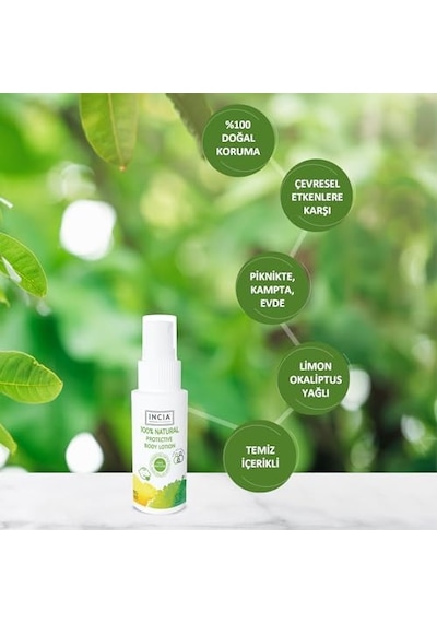 %100 Doğal Koruyucu Vücut Losyonu Sprey Yenidoğan Bebek Çocuk İçin Limon Okaliptus Vegan 50 Ml