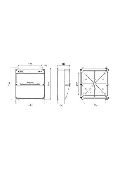 Bemis Bd4-6000-0000 V17 Raylı Klemens 340x340x140 Ip66