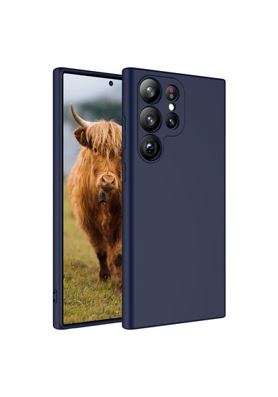 Goocamp Galaxy S23 Ultra Uyumlu Mara Lansman Kılıf-lacivert Lacivert