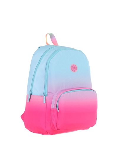 Kaukko Rainbow Kız Çocuk Üç Bölmeli İlkokul Ve Ortaokul Çantası - Mavi Pembe Renk Geçişli - K1797 Mavi - Pembe
