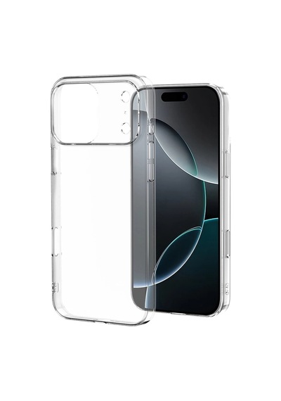 Apple Uyumlu iPad iPhone 17 Pro Kılıf Zore Droga Kapak Şeffaf