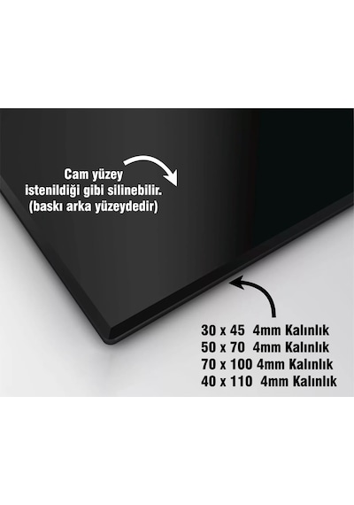 Kadın-gold Desen Cam Tablo Evlika Temperli 4 Mm