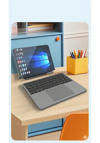 Touchpadli Katlanabilir Bluetooth Klavye Kılıflı Taşınabilir Ofis Klavyesi Touchpadli Katlanabilir Bluetooth Klavye Kılıflı Taşınabilir Ofis Klavyesi