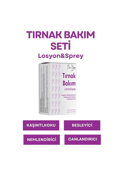 Tırnak Ayak Bakım Seti Losyon&sprey Koku Gidermeye Yardımcı 2'li Set