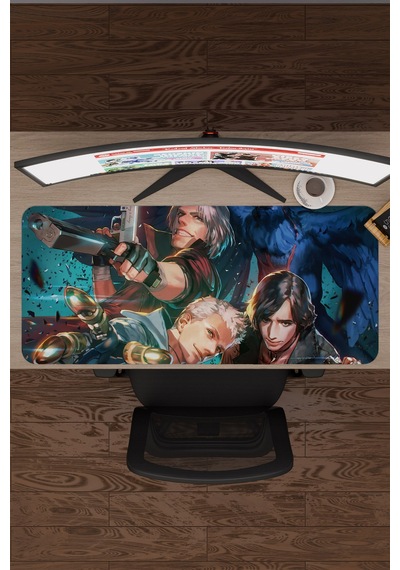 Devil May Cry Kaymaz Dikişli Kauçuk Oyuncu Mousepad V3 - 90x40 Xxl Gaming Mouse Pad Fare Altlığı