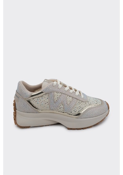 Derinet Comfort Taban Kadın Sneaker Bej Taşlı Bej Taşlı