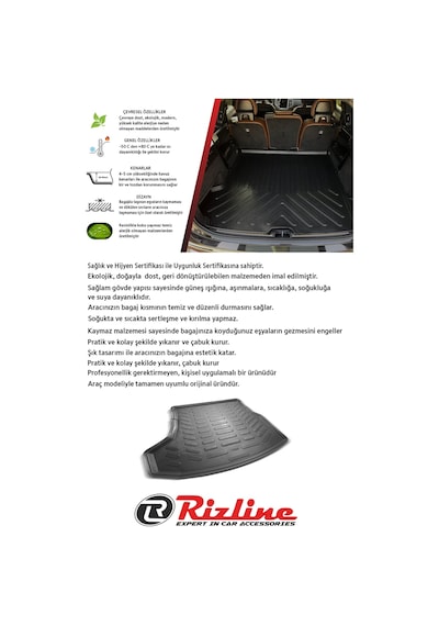 Rizline Chery Tiggo 8 2025 Ve Sonrası 3d Bagaj Havuzu