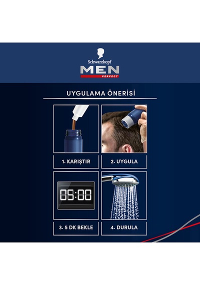 Schwarzkopf Men Perfect Saç Boyası 70- Koyu Kahve-kolay Ve Hızlı Beyaz Kapama - 3 Adet