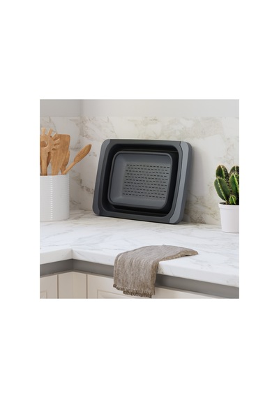 Ayarlanabilir Katlanır Süzgeç 6300 Ml Uzatılabilir Saplı Lavabo Üstü Sebze Meyve Yıkama Ve Süzme Aparatı Gri - 934811888 Diğer