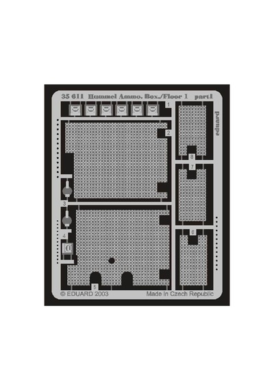 Eduard 35611 1/35 Ölçek, Hummel Ammo. Box/floor 1 For Dra