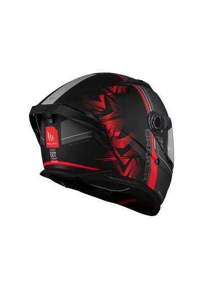 Mt Braker Sv Charm B5 Mat Siyah Kırmızı Kapalı Kask Renkli