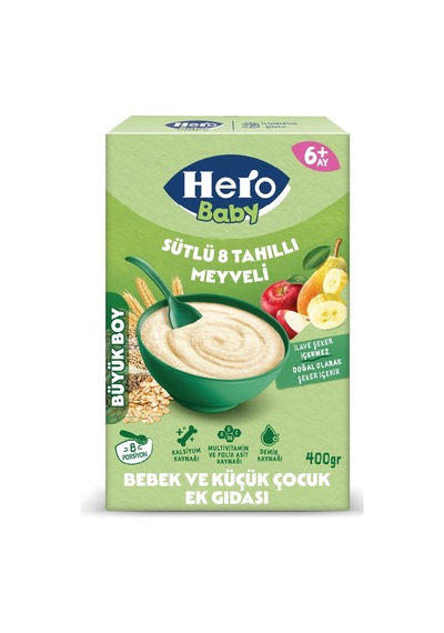 5 Adet Hero Baby 8 Tahıllı Bebek Maması 400 G