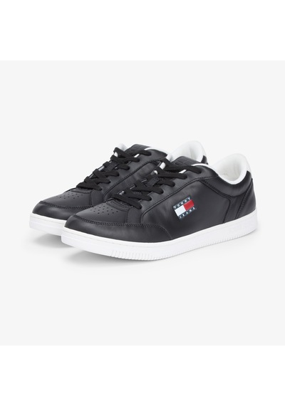Tommy Hilfiger Cupsole Long Lace Leather Erkek Siyah Spor Ayakkabı Em0em01707 Siyah