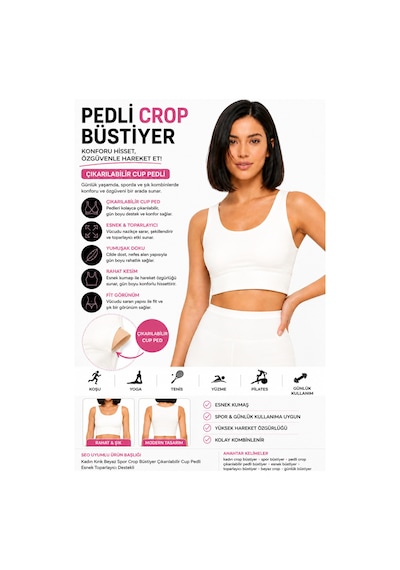 Mrm Pro Kadın 2 Li Pedli Spor Crop Büstiyer Seti Siyah Kırık Beyaz Geniş Askılı Esnek Çok Renkli Çok Renkli Mrm Pro Kadın 2 Li Pedli Spor Crop Büstiyer Seti Siyah Kırık Beyaz Geniş Askılı Esnek Çok Renkli Çok Renkli