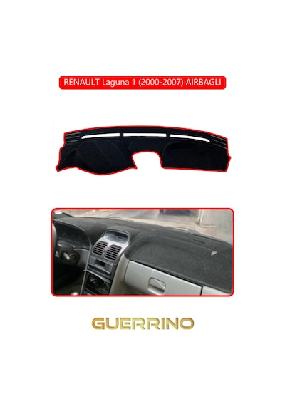 Renault Laguna 1 2000-2007 Aırbaglıtorpido Koruma Halısı Kırmızı Kenar