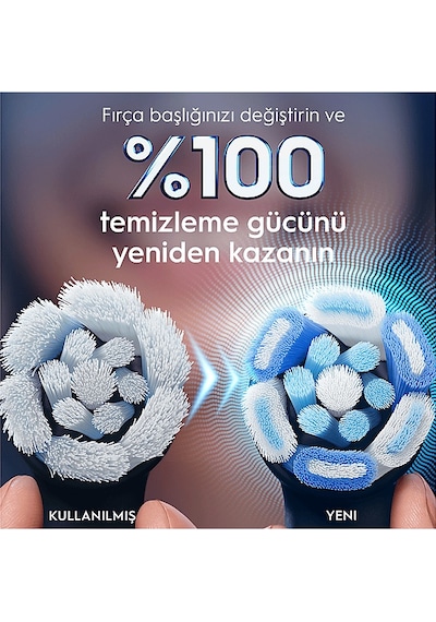 Oral B Io Clean 2'li Diş Fırçası Yedek Başlık Siyah