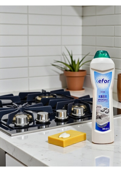 Krem Temizleyici Amonyaklı 3 Adet 500 Ml Toplam 1.5 Litre Yüzey Temizlik Kremi Temizlik Seti