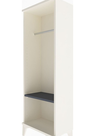 Arges Dolap Tek Raflı Tek Askılı 44x30x134 Aytaşı-antrasit Aytaşı