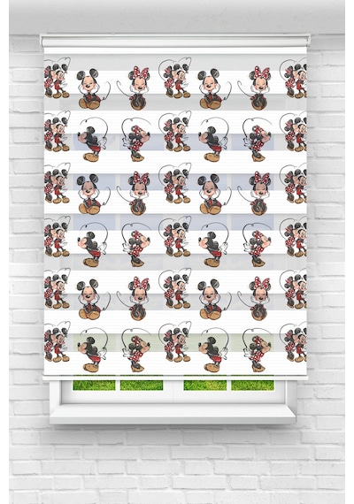 Perdecizade Enxboy Mickey Mouse Dijital Baskılı Zebra Perde-cocuk Odası-stor Perde Renkli