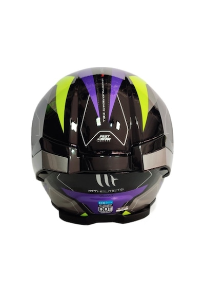 Mt Thunder 4SV Valiant B2 Güneş Vizörlü Kask Mor Parlak Gri Sarı