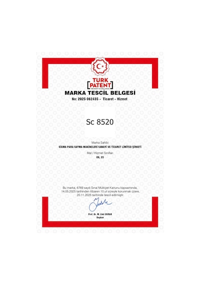 SC8520 Karışık Para Sayma Makinesi, TL ve Euro Karışık, Usd Adet Sayım + Müşteri Ekranı