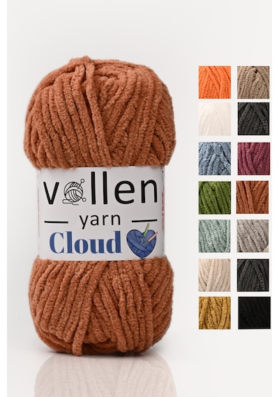 Vollenyarn Cloud,kadife Battaniye Ipi,el Örgü Ipi,tığ Işi Hırka Ipi,amıgurumi Oyuncak Ipi, Tarçın