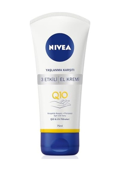 Nıvea Q10 Yaşlanma Karşıtı 3 Etkili El Kremi, 75 Ml, Yoğun Nemlendirici