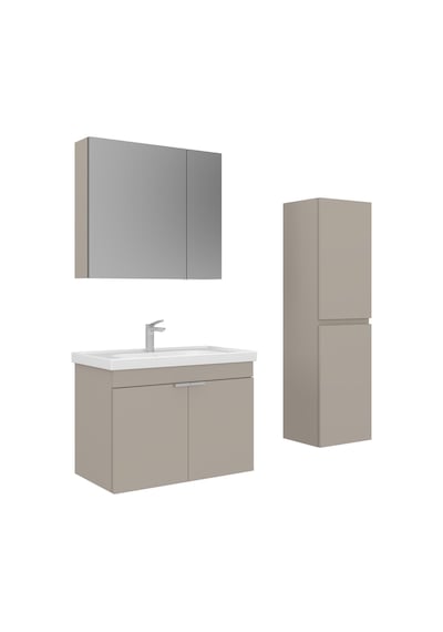 Orka Desna 80 Cm Çöl Beji Banyo Dolabı Takımı Ve Boy Dolabı Çöl Beji Orka Desna 80 Cm Çöl Beji Banyo Dolabı Takımı Ve Boy Dolabı Çöl Beji