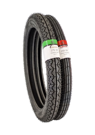 Kuba Cg  Falcon  Masti  275-18 Tt Ve 250-18 Tt Tubetype Lastik Set