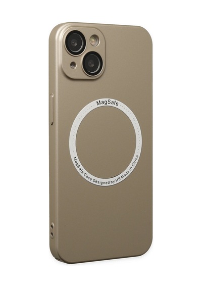 Apple iPhone Uyumlu - 14 Plus Kılıf Jack Magneticsafe Lens Silikon - Gold
