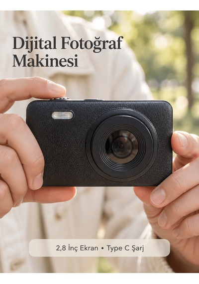 Günlük Ve Seyahat Kullanımına Uygun Ekranlı Siyah Fotoğraf Makinesi Aklby-bsva58