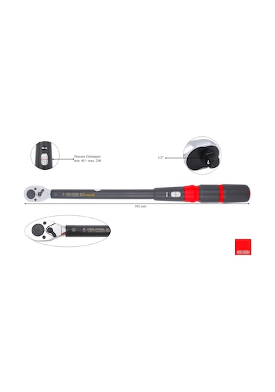 Ceta Form 40-200 Nm 1/2" Exacto Tork Anahtarı D02f2-2120