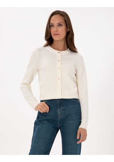 Pierre Cardin Kadın Ekru Hırka Triko 50316337-vr019 Ekru